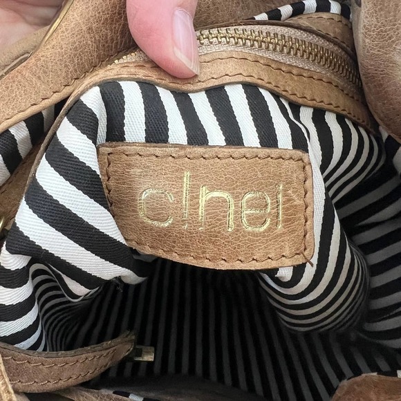 Clhei Prado Bucket Bag in Gold Metallic Leather - Picture 9 of 9